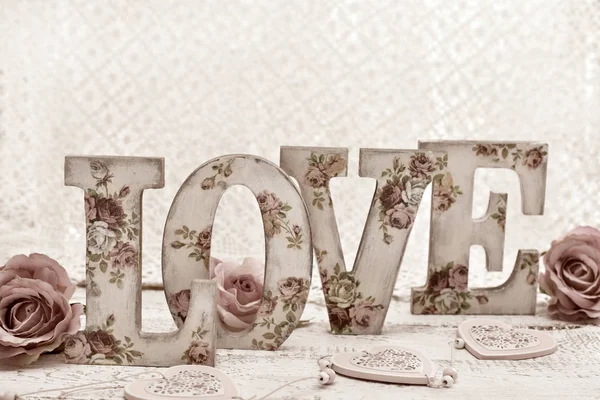 Vintage style letters LOVE — Stock Photo, Image