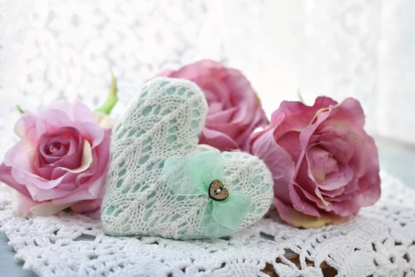Romantische decoratie voor bruiloft of valentines — Stockfoto