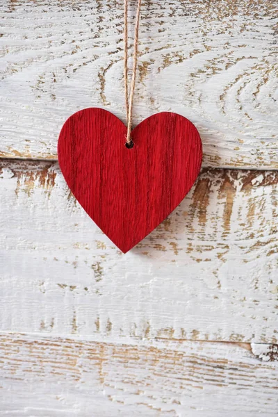 Red wooden heart Royalty Free Stock Images