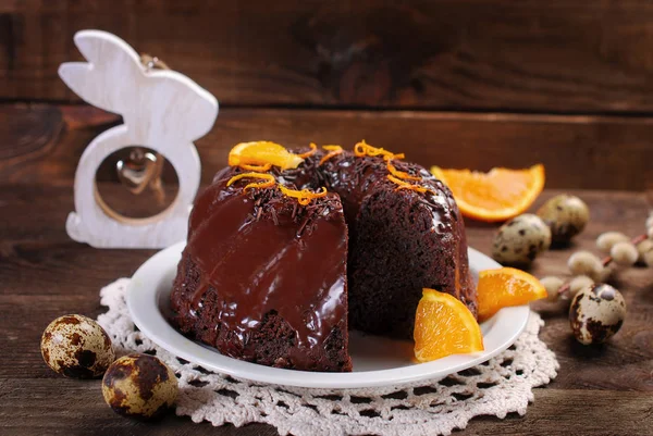 Påsk brownie ring kaka — Stockfoto
