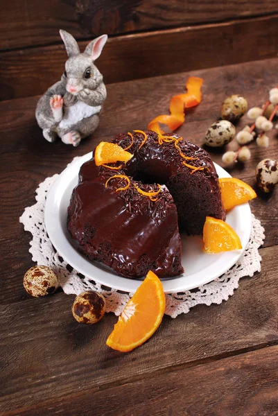 Påsk brownie ring kaka — Stockfoto