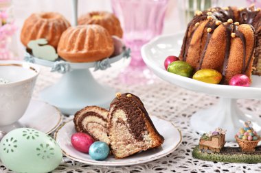 Festival tablo easter geleneksel kek closeup