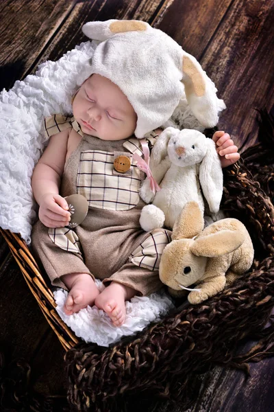 First easter of baby boy — Stock Photo, Image