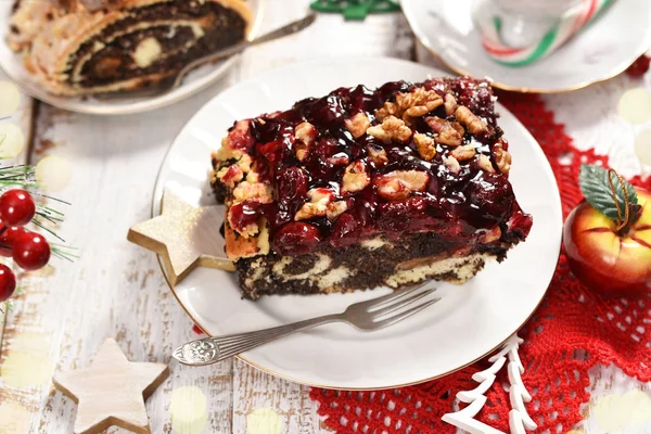 Papaverzaadkoeken voor Kerstmis — Stockfoto