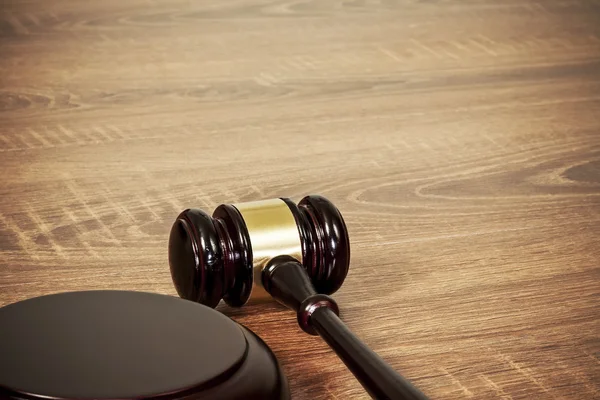 Gavel on the table Stock Image