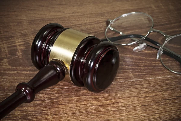 Gavel on the table Stock Image