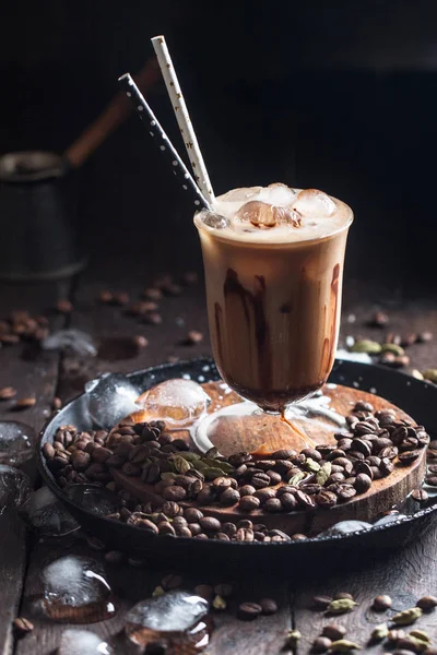 Zimna kawa czekolada — Zdjęcie stockowe