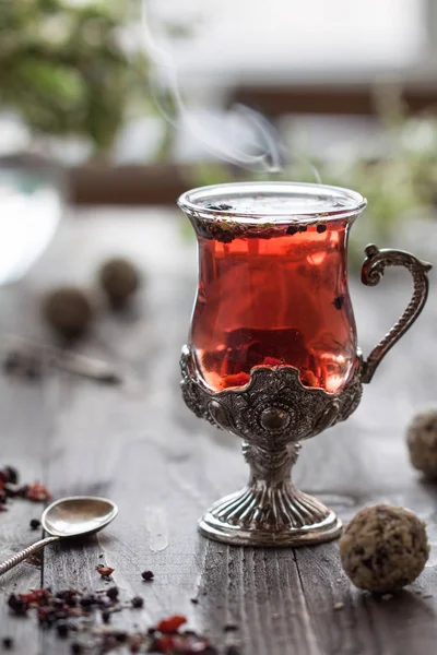 Gorący herbata czerwona — Zdjęcie stockowe