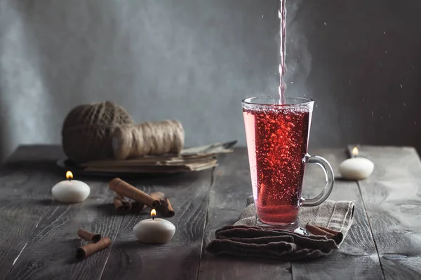 Heiße Beeren-Gewürzpunsch — Stockfoto