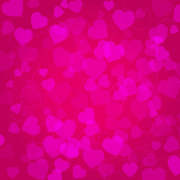Pozadí Růžovými Srdíčka Růžovém Pozadí Vektorový Design Pro Valentýnské Karty — Stockový vektor