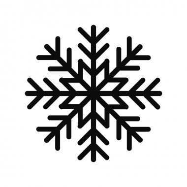Vektör kar tanesi simgesi. Kartlar, afiş, broşürler için Noel tasarımı
