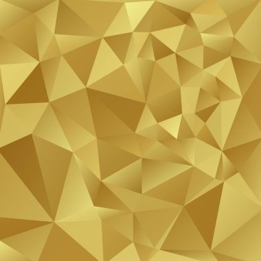 Altın parlak üçgen arka plan tasarımı. Degrade ile Origami tarzında geometrik arka plan. Arka plan, kapak, poster, afiş, Flyer, parti daveti kartı, broşür vb için tasarım