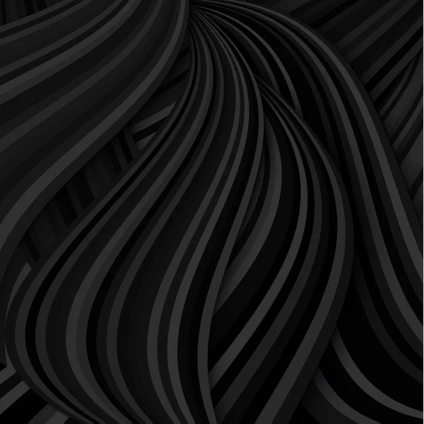 Vektor Abstrakten Hintergrund Mit Dunkelschwarzen Wellen Design Für Ihre Webseiten — Stockvektor