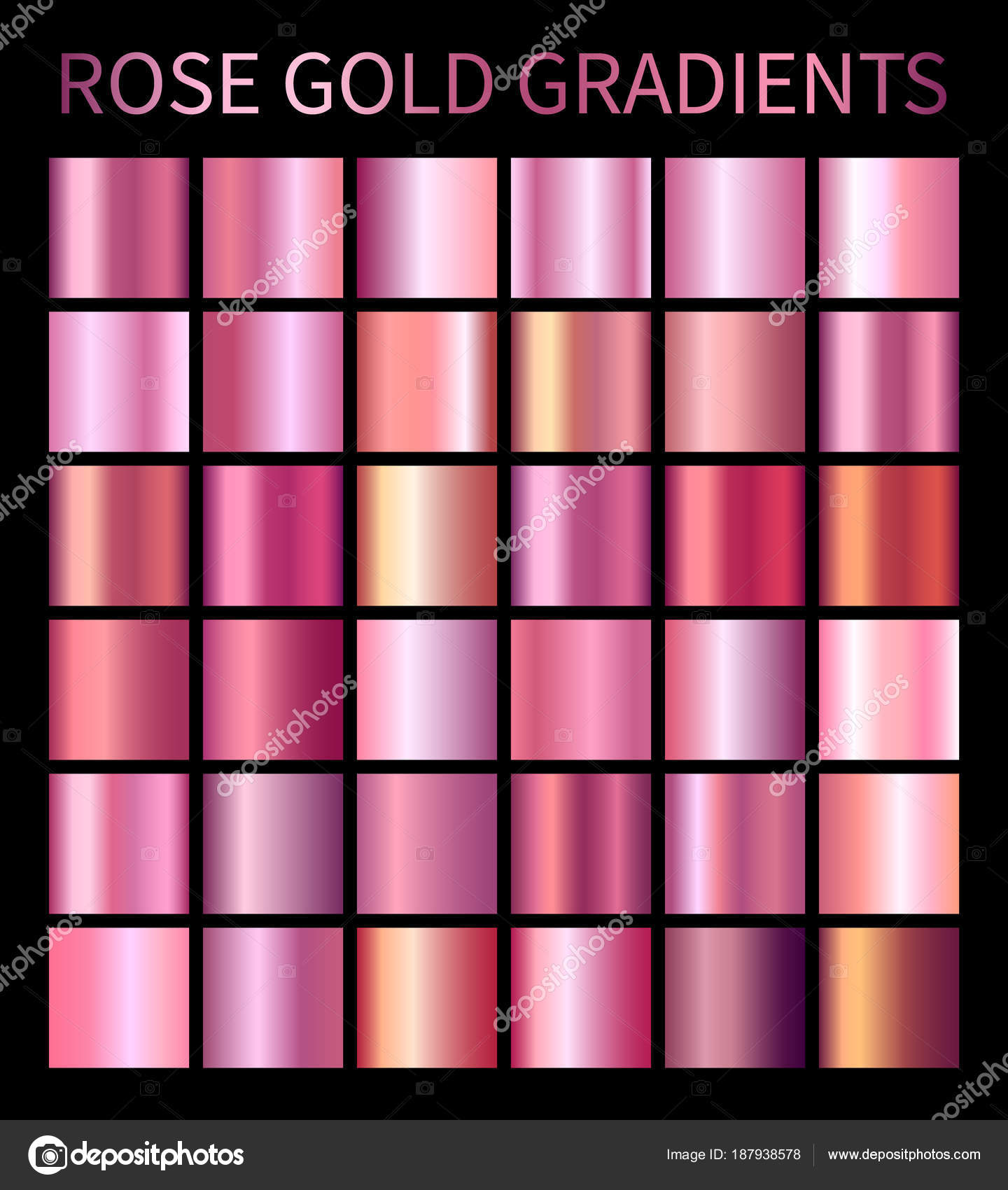 Rose gold gradient Vector Art Stock Images | Depositphotos