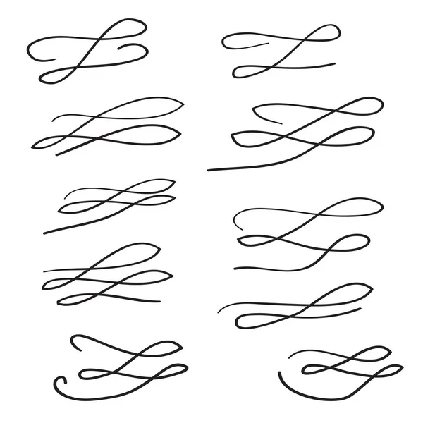 Elementos de diseño caligráfico Pinceladas — Vector de stock