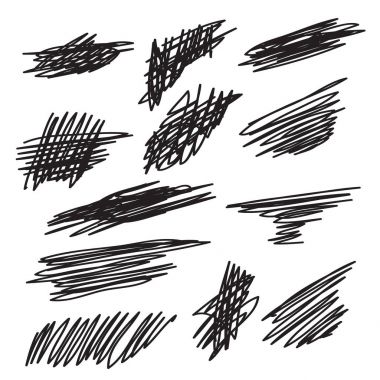 Fırça konturları seti karalamak