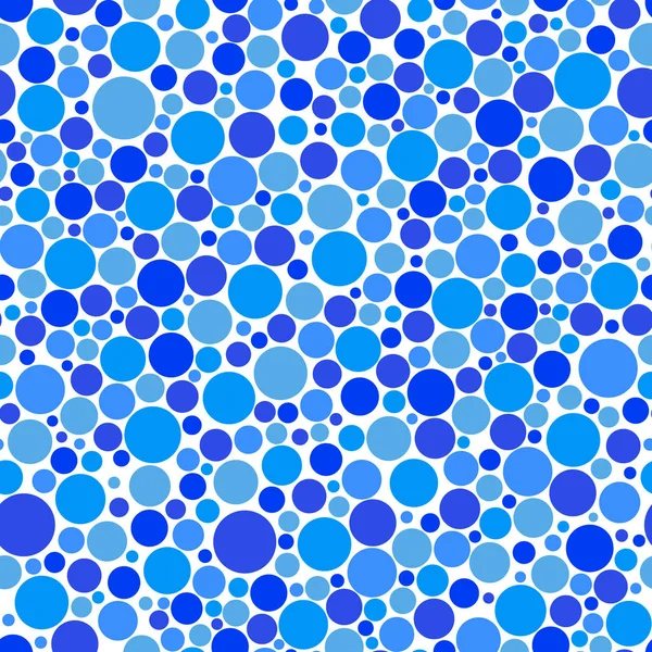 Waterbellen naadloze vector patroon. Blauwe cirkels polka stip achtergrond. Vector — Stockvector