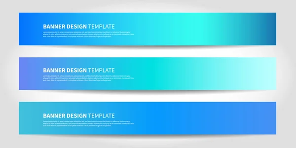 Vector banners with abstract beautiful blue background. Website headers — Stockvector