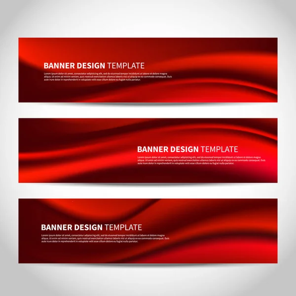 Vector banners with abstract red Christmas background — Stock vektor
