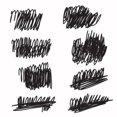 Siyah fırça darbeleri seti, sunumlar için vektör logosu tasarımı elemanları, şablonlar vs. Satılık arkaplanlar, metin pankartları