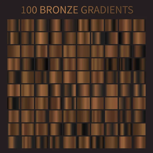 Gradientes Ouro Bronze Coleção Ilustrações Gradiente Marrom Para Fundos Capa — Vetor de Stock