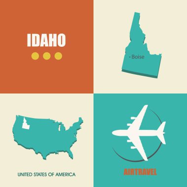 Idaho harita düz