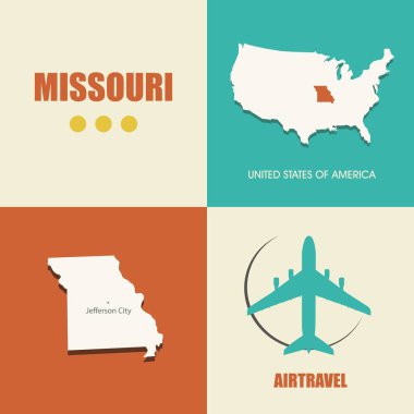 Missouri harita düz