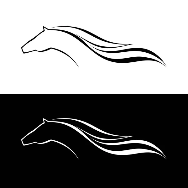 Cheval symbole vecteur — Image vectorielle