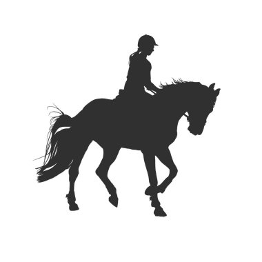 Binici kadın vektör çizim