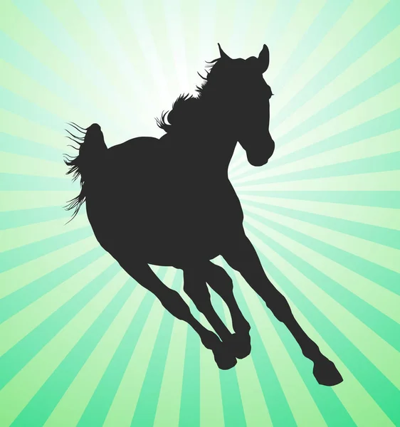 Cavallo silhouette vettoriale illustrazione — Vettoriale Stock