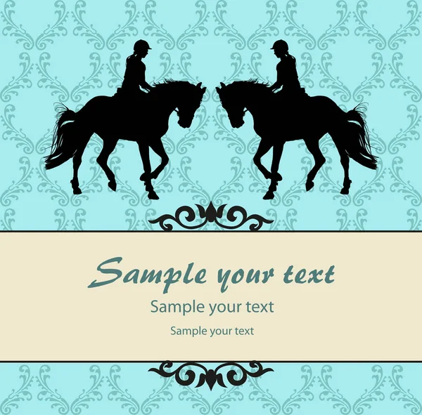 Illustration vectorielle Horsewoman — Image vectorielle