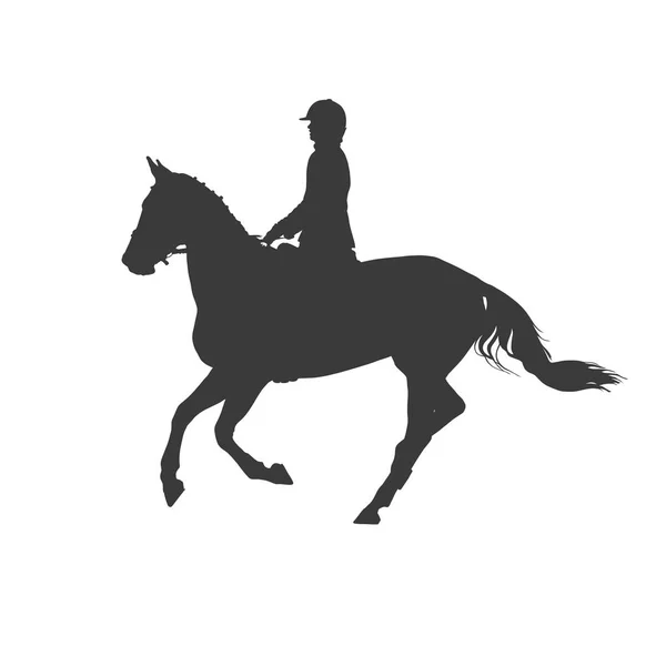 Ilustración vectorial mujer caballo — Vector de stock