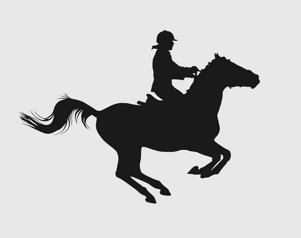 Ilustración vectorial mujer caballo — Archivo Imágenes Vectoriales