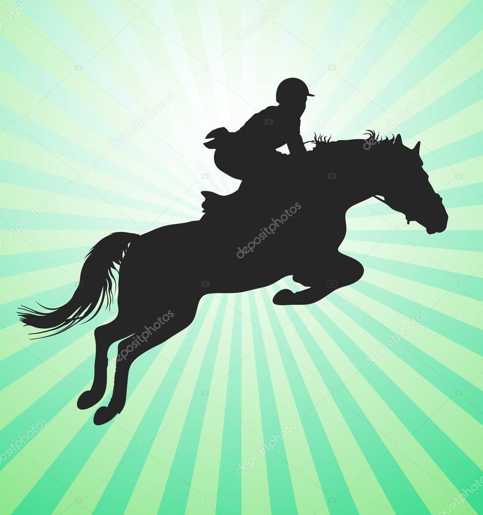 Horsewoman vector illustration
