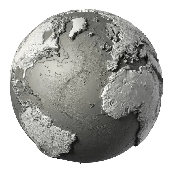 3D Globe Atlantic Ocean — Stock Photo, Image
