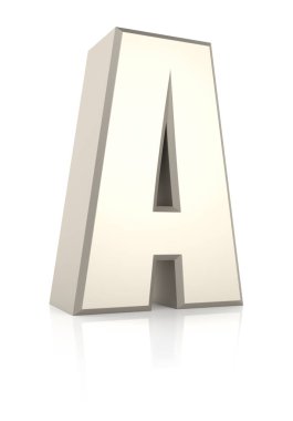 yalıtılmış bir beyaz zemin üzerine mektup