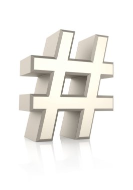 Karma işareti Ioslated beyaz arka plan üzerinde