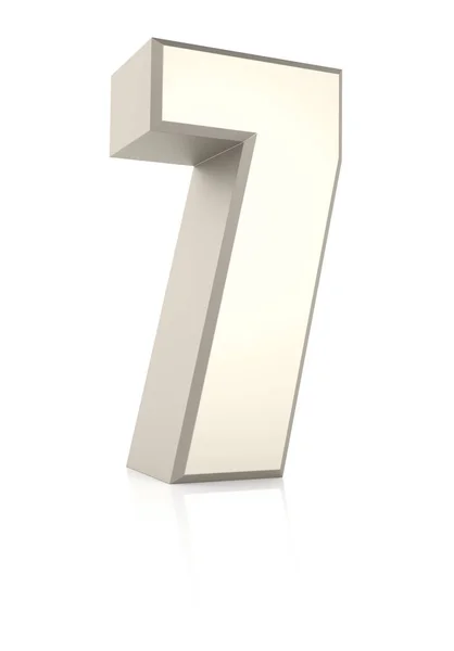 Number 7 Isolated on White Background — Stock Photo, Image