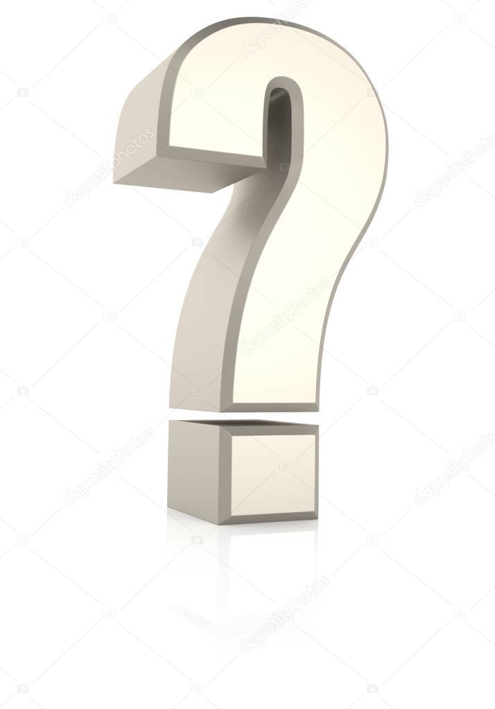 Question Sign Ioslated on White Background