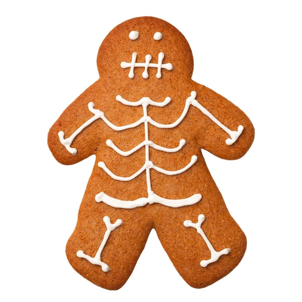 Beyaz arka plan üzerinde izole Halloween iskelet tanımlama bilgisi