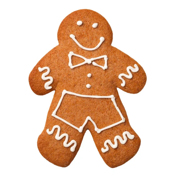 Zencefilli ekmek adam beyaz arka planda izole 