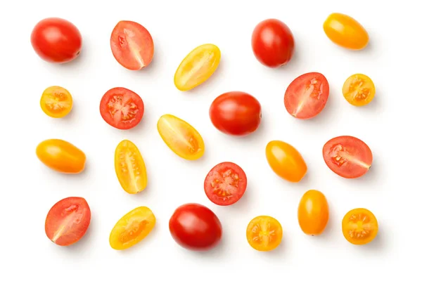 Pepper Cherry Tomatoes Isolated on White Background — Stock Photo, Image