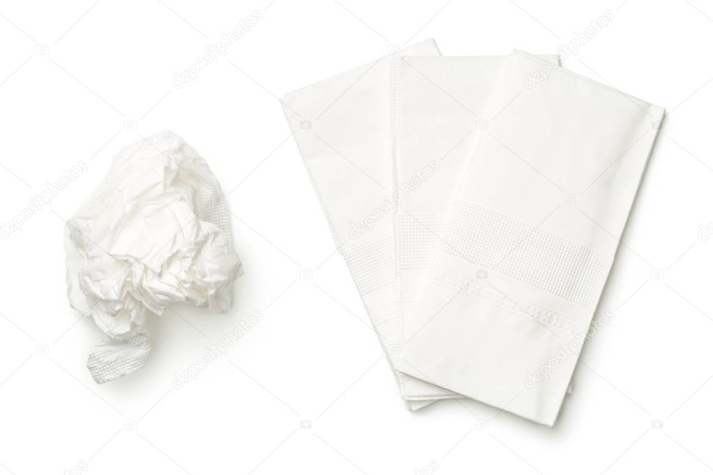 Tissues Isolated on White Background