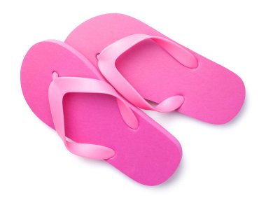 Beyaz arka plan üzerinde izole yaz Flip flop