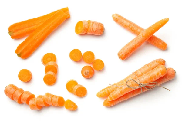 Zanahorias bebé aisladas sobre fondo blanco — Foto de Stock
