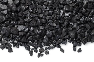 Black Coal Isolated On White Background clipart