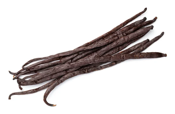 Vanilla Sticks Bunch Terisolasi di Latar Belakang Putih — Stok Foto