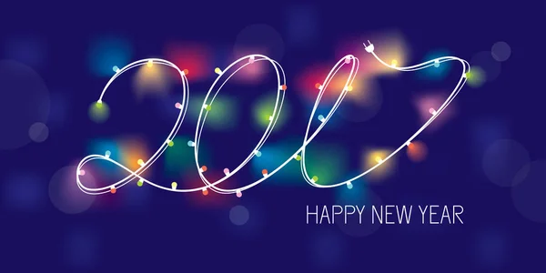 2017 nuovo banner di auguri anno — Vettoriale Stock