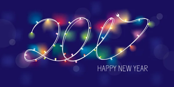 Transparent powitanie nowego roku 2017 Ilustracja Stockowa