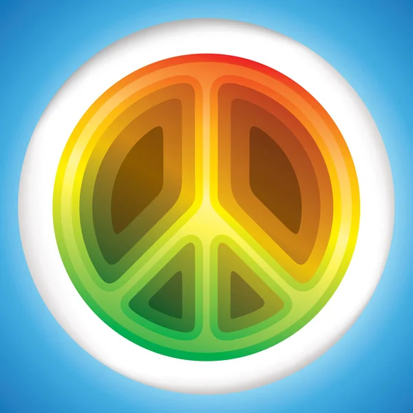 Hippie vrede symbool — Stockvector